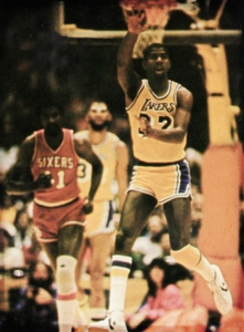 1981 Magic Johnson Basketball Art