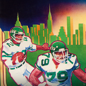 1981 New York Jets Skyline Art Remix