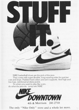 1981 Nike Stuff It Ad Reproduction by Row 1