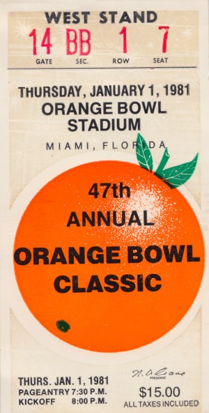 1981 Orange Bowl Oklahoma Win
