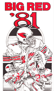1981 St. Louis Cardinals Football Art Poster