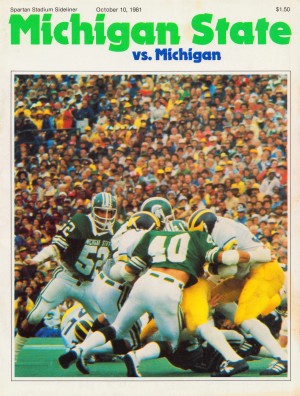 1981_College_Football_Program_Cover_Art_Michigan_State_MSU_Spartans_Spartan_Stadium