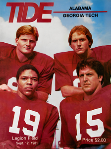 1981 Alabama Football Program Art