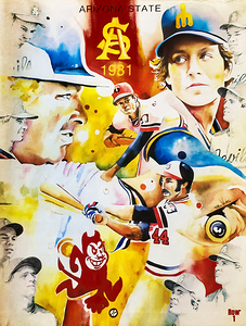 1981 arizona state baseball art 