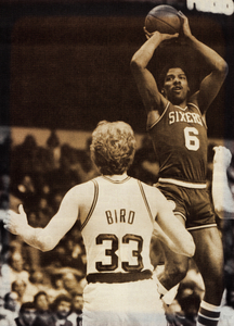 1981 Dr. J and Larry Bird Photo Art