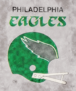 1981 Philadelphia Eagles Football Helmet Art
