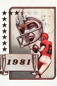 1981 football art remix