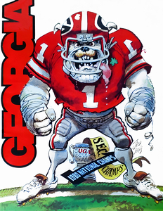 1981 Jack Davis Georgia Bulldog Art