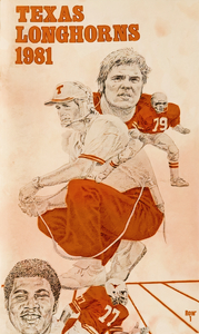 1981 Texas Longhorns Football Art