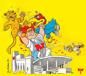 1981 win mumma nebraska football cartoon
