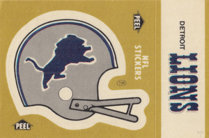1982 Detroit Lions Fleer Sticker Art