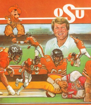 1982 Jimmy Johnson OSU Cowboys Poster