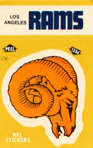 1982 Los Angeles Rams Fleer Sticker Print
