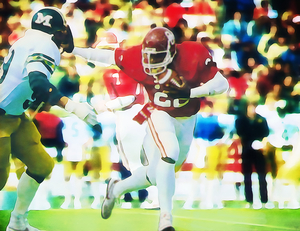 1982 Marcus Dupree Oklahoma Sooners Football Art