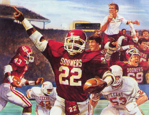 1982 Oklahoma Sooners Marcus Dupree Art