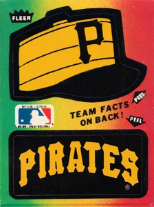 1982 Pittsburgh Pirates Fleer Sticker Wall Art