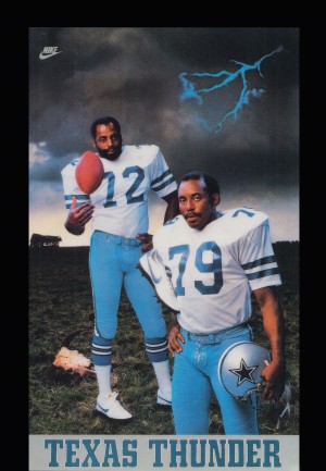 1982 Nike Texas Thunder Too Tall Jones Poster