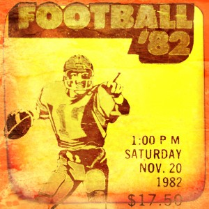 1982 Retro Football Ticket Stub Remix Art