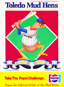 1982 Toledo Mud Hens Program Art