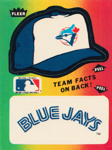 1982 Toronto Blue Jays Fleer Decal Vintage Poster