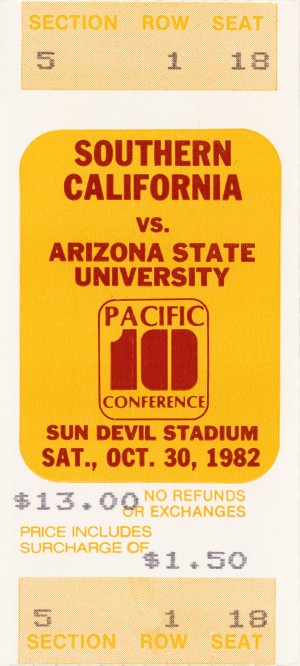 1982 USC Trojans vs. Arizona State Sun Devils