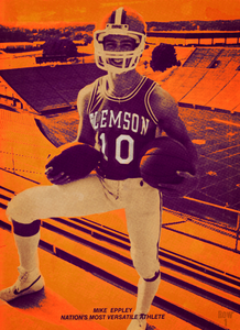 1982 Clemson Mike Eppley Football Art