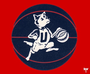 1982 UConn Husky Basketball Art