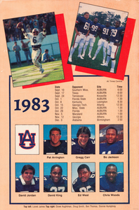 1983 Auburn Tigers Football Poster
