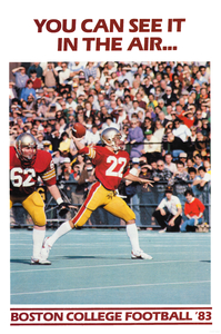 1983 Boston College Football Doug Flutie Poster