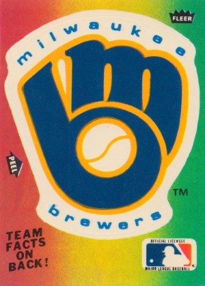 1983 fleer baseball stickers milwaukee brewers sticker poster