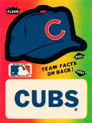1983 Chicago Cubs Fleer Decal Wall Art