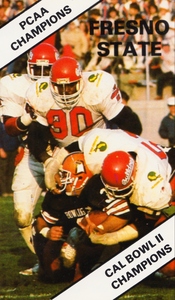 1983 Fresno State Bulldogs Retro Football Art