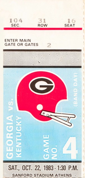 1983 georgia bulldogs kentucky wildcats sanford stadium athens ga