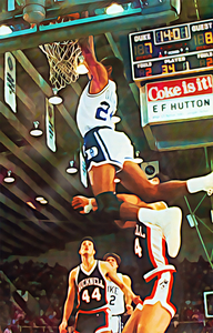 1984 Johnny Dawkins Duke Basketball Painting