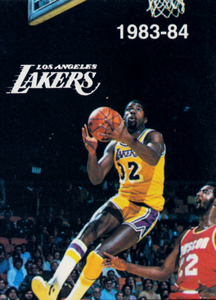 1983 LA Lakers Retro Magic Johnson Poster
