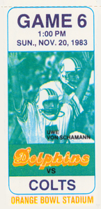 1983 Miami Dolphins vs. Baltimore Colts | Row 1