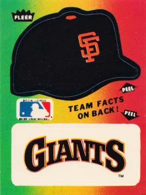 1983 San Francisco Giants Fleer Decal 