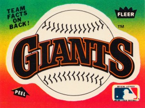 1983 San Francisco Giants Fleer Decal