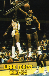 1983 Wake Forest Pocket Schedule Poster