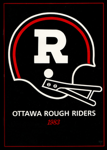 1983 Ottawa Rough Riders Football Helmet Art