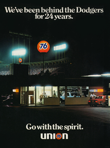 76 Gas Station Dodgers Ad Poster