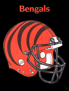 Retro Cincinnati Bengals Helmet Art