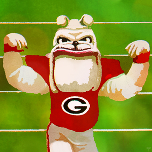 1984 Georgia Bulldog Mascot Art