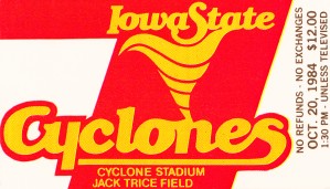 1984 Iowa State Ticket Stub Art