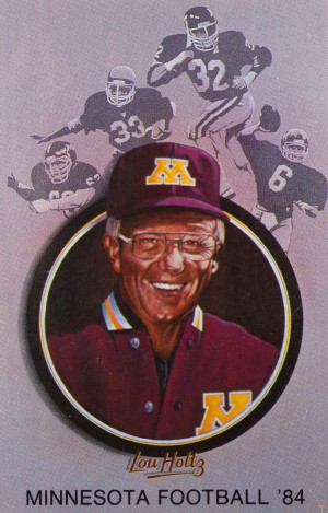 1984 Minnesota Football Lou Holtz Art