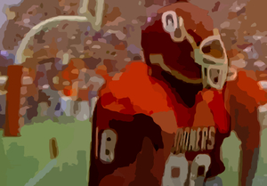 1984 Oklahoma Sooners Keith Jackson Football Art