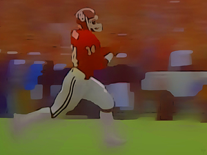 1984 Spencer Tillman Oklahoma Touchdown Art