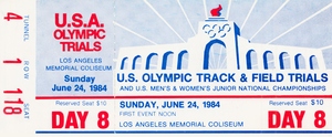 1984 United States Olympic Track and Field Trials Ticket