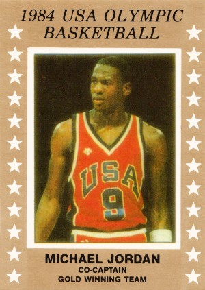 1984 USA Olympic Basketball Card Michael Jordan Art 