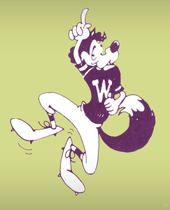 Retro Washington Husky Art